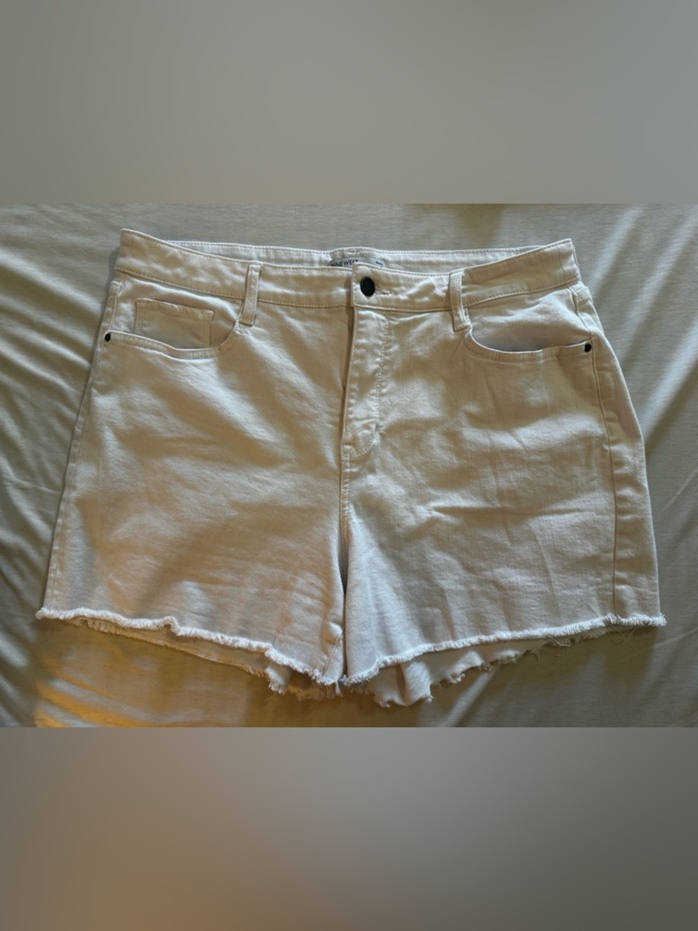 Nine West Frayed-Hem Shorts